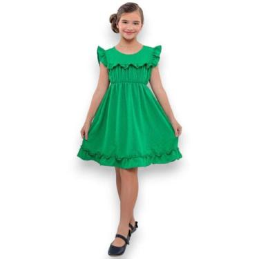Imagem de Vestido infantil juvenil beatriz - Mimos Da Babih, Verde, 12 ANOS