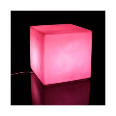 Imagem de Cadeira Cubo de Plástico Iluminado Ibiza Rosa Bebê Freso