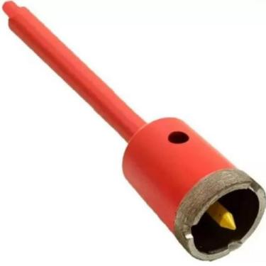 Imagem de Serra Copo Broca Diamantada 30mm Com Haste E Pino Guia Perfurar Porcel