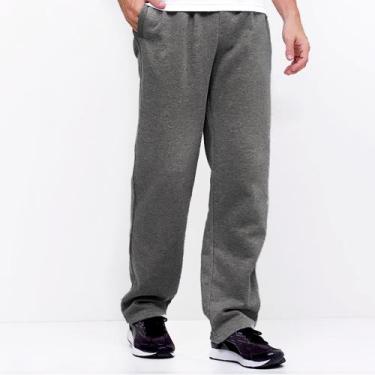 Imagem de Calça Moletom Unissex Flanelada Algodão com bolsos - Chega Mais, Cinza