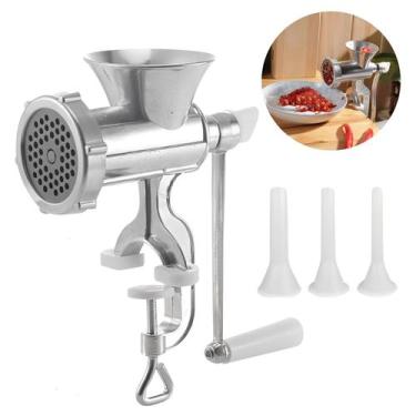 Imagem de Máquina Moer Carne Manual N10 Alumínio 3 Funis Encher Linguiça - Dassh