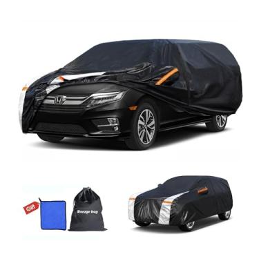 Imagem de Capa de carro SUV grande para Honda Odyssey 100% à prova d'água para todos os climas, capas externas completas para uso externo, chuva, sol, vento, proteção UV.