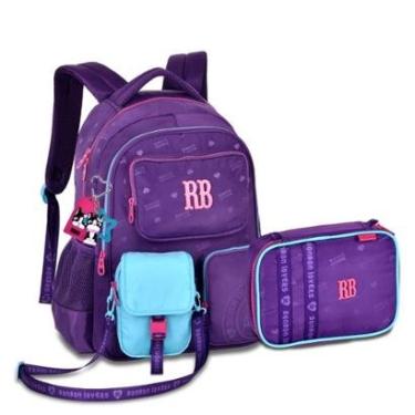 Imagem de Kit Mochila Espaçosa e Estojo Box Grande Rebecca Bonbon-Feminino