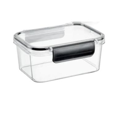 Imagem de Pote Organizador Hermético de Cozinha 500ml Transparente com Tampa Vedada