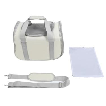 Imagem de SIWOTED Bolsa para transporte de animais de estimação Bolsa respirável de grande capacidade em tecido Oxford de ombro único para gato bolsa de viagem para atividades ao ar livre