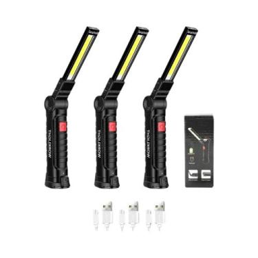 Imagem de Lanterna De Trabalho LED COB Recarregável Com Ímã, Super Brilhante, Do