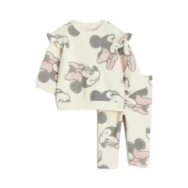 Imagem de Conjunto De Moletom Com Estampa Completa Da Minnie Para Meninas, Casua