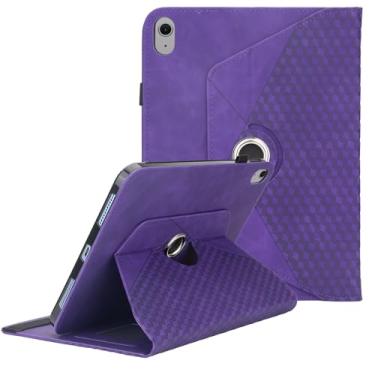 Imagem de Capa para iPad (A16) 11 polegadas 2025/iPad 10ª geração 10,9 polegadas 2022 com suporte para lápis, rotação de 360 graus, capa protetora fólio de couro PU, suporta hibernar/despertar automático