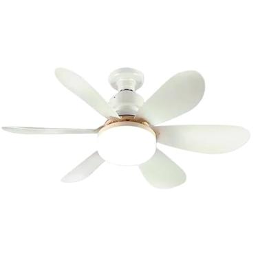 Imagem de Ventilador de Teto com Lampada LED Integrada Bocal E27 6 Pétalas 60w 3 Velocidades C Controle Remoto
