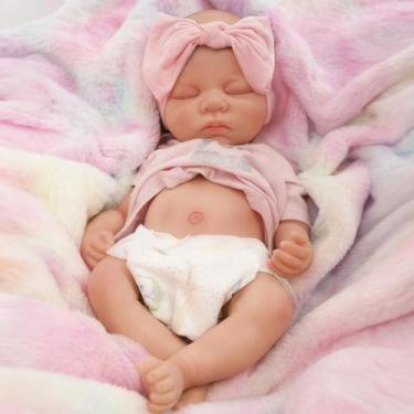Imagem de Bebê Reborn Realista Brastoy Boneca ou Boneco Silicone Kit Conjunto de