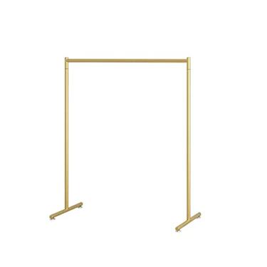 Imagem de Cabideiro para corredor piso interno quarto cabideiro tipo haste simples varal casa secagem roupas suporte chapéu haste (ouro, grande)