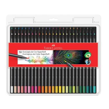 Imagem de EcoLápis de Cor SuperSoft - 50 Cores - Faber Castell