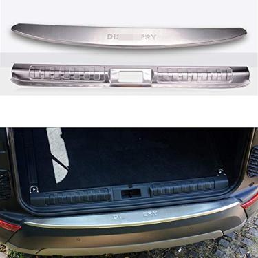 Imagem de YiXi-Partswell 2 peças placa de porta traseira para-choque guarnição do peitoril da barra interior exterior aço inoxidável apto para Land Rover Discovery 5 L462 2017 2018 2019 2020 - Prata