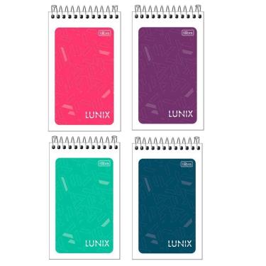 Imagem de Caderneta Espiral Capa Flexível Lunix Cores 60 Folhas