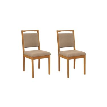 Imagem de Par de Cadeiras em Madeira Maciça Kappesberg Lina Cappuccino