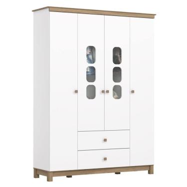 Imagem de Guarda Roupa Infantil Aconchego 4 Portas e 2 Gavetas - Móveis Henn