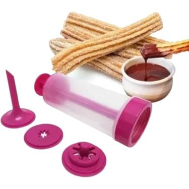 Imagem de Máquina Manual de Churros e Mini Churros – Modelador de Biscoitos Caseiros com 3 Bicos – Uso Simples, Sem Energia – Ideal para Receitas Caseiras, Lanches e Momentos em Família