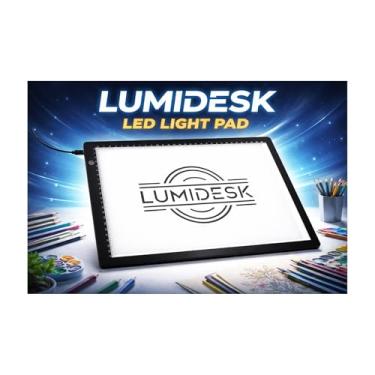 Imagem de Mesa De Luz A4 3 Níveis de Iluminação Rosa Premium Para Desenho Transposição Led