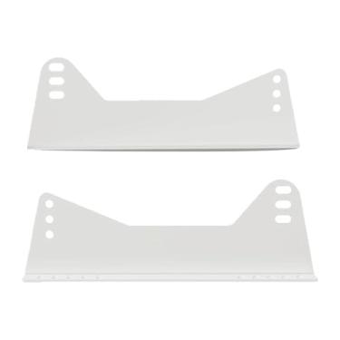 Imagem de NITAGO Suportes laterais para banco de corrida, fácil instalação, universal, ajustável, em metal, kit de peças de reposição, Branco