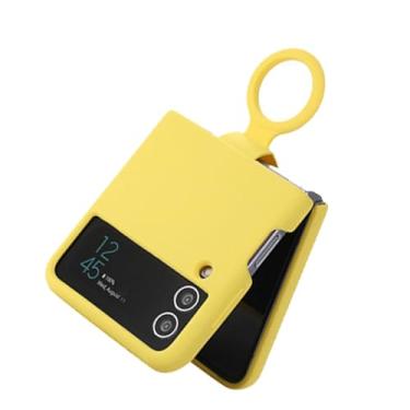 Imagem de Fabater Z Flip 3 5G 2021 Modelo Anti Arranhões Slim Capa Protetora à Prova de Choque para Uso Diário Adequada para Z Flip 3 (Amarelo)