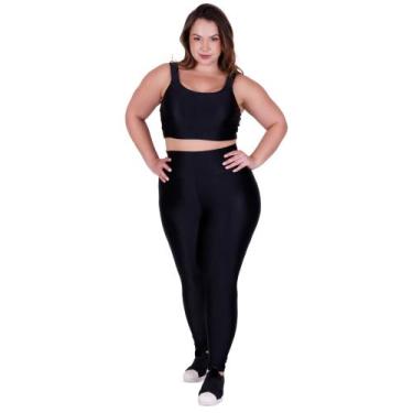 Imagem de Conjunto Fitness Plus Size Cós Alto By Tina Top de Academia e Calça Ci