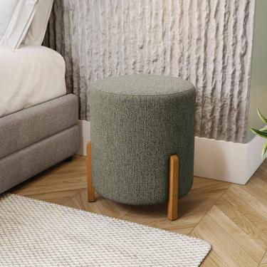 Imagem de Puff Ravi Kappesberg Linho Verde Malva