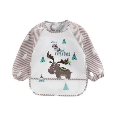 Imagem de Babadores Impermeáveis De Manga Longa Para Bebês, Avental Infantil De 