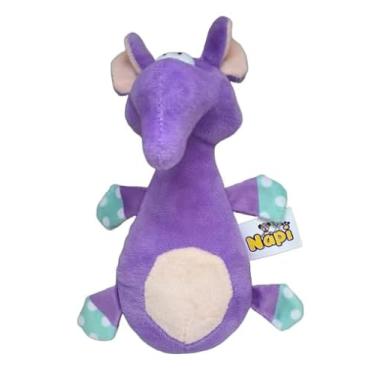 Imagem de Mordedor Elefante Roxo 17cm Apito Squeaker | para Cães Filhotes e Pequeno Porte | Macio, Interativo, Anti-Estresse Higiene Bucal