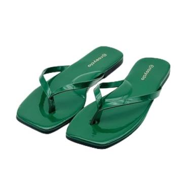 Imagem de Chinelo feminino, bico quadrado, espuma viscoelástica suporte de arco sandálias de verão para mulheres, tendência de couro vegano, leve, macio, confortável, nuvem, chinelos femininos essenciais de