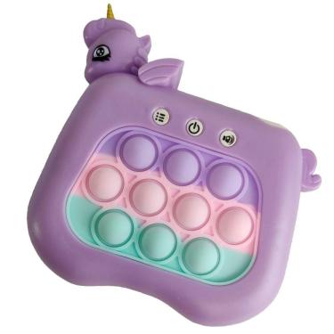 Imagem de Pop It Interativo Mini Game Unicornio 4 Modos Anti Estresse Lilás