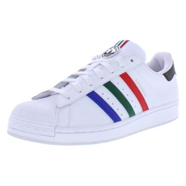 Imagem de adidas Tênis masculino Superstar, Branco/multicolorido, 42