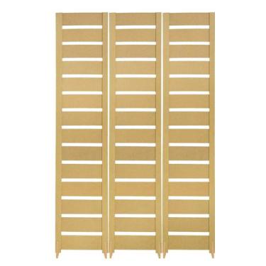 Imagem de 3 Biombo Slim Reto Com Pés Folha Painel Mdf Cru Divisor Divisória Sepa