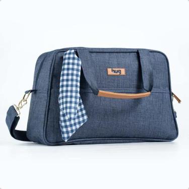Imagem de Bolsa de Maternidade Mescla Média Azul Marinho Hug