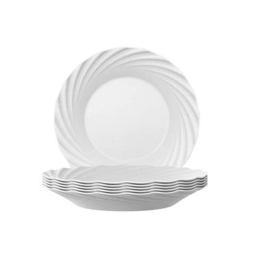 Imagem de Conjunto 12 Pratos Duralex Jasmim Fundo Sopa 24cm - Nadir