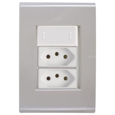 Imagem de Cj Interruptor E Duas Tomadas 10a E 20a Liz Fendi Tramontina Completo Pronto Tramontina