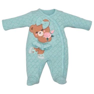 Imagem de Macacão Tricô Malha Bebê Menina Emanuela Inverno Upi Uli -, P