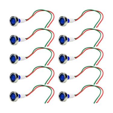 Imagem de 10X Lâmpada Sinaleiro Olho De Boi Xd10-7 / 12V - Azul - Chipsce