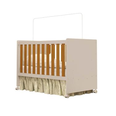 Imagem de Berço 3 em 1 com Estrutura e Grades e Mdf Katatau Areia Fosco /Savana