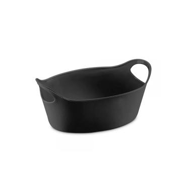 Imagem de Cesta Pao Cestinha Cesto Organizador Preto Bar Petisco BPA Free