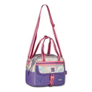 Imagem de Bolsa Térmica Prateada Feminina Lancheira Rebecca Bonbon-Feminino