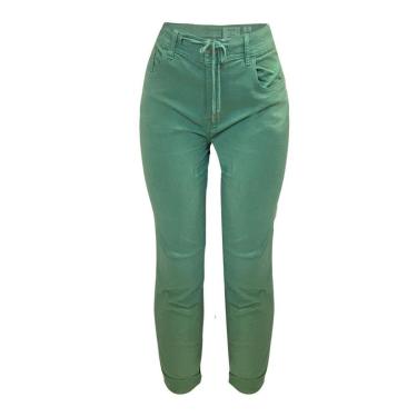 Imagem de Calça Feminina Ellus Jogging Color Preppy Verde-Feminino