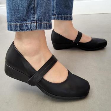 Imagem de Sapato Feminino Super Conforto Firezzi Boneca 203006/233002, Preto, 35