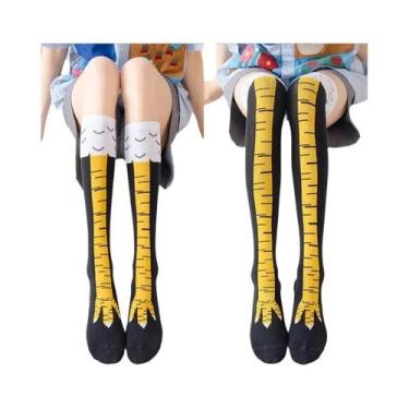 Imagem de Meias Unissex Divertidas De Algodão 3D Com Desenho De Galinha, Altamen