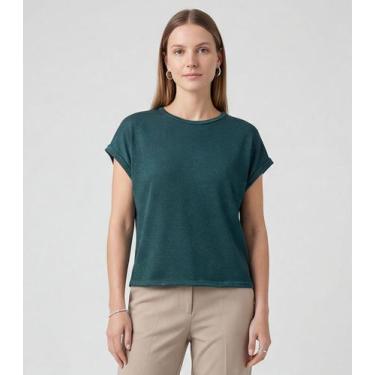 Imagem de Blusa Feminina Manga Cavada Infinita Cor Verde, M, Verde