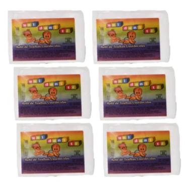 Imagem de Toalhas Umedecidas Uni Duni Tê Refil Kit com 6 pacotes de 50 unidades 