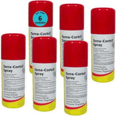 Imagem de Terra Cortril Spray 125ml Zoetis Kit com 6