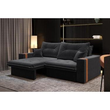 Imagem de Sofá-cama Retrátil Reclinável 3 Lugares Linho 2,00m Ipanema - CIALAR M