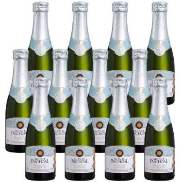 Imagem de Kit 12 Mini Espumante Monte Paschoal Moscatel Branca 187ml