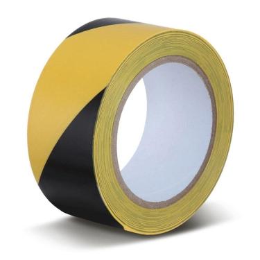 Imagem de Fita Adesiva Para Demarcação De Solo 48Mm X 30M Zebrada