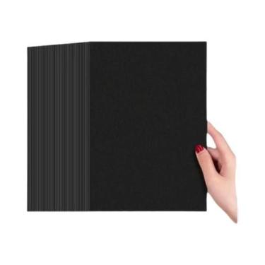 Imagem de Papel Cartão Preto Para Artesanato DIY, Papel Grosso A4 A5 Para Desenh
